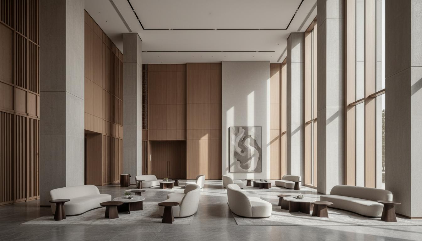 Luxury hotel lobby interior